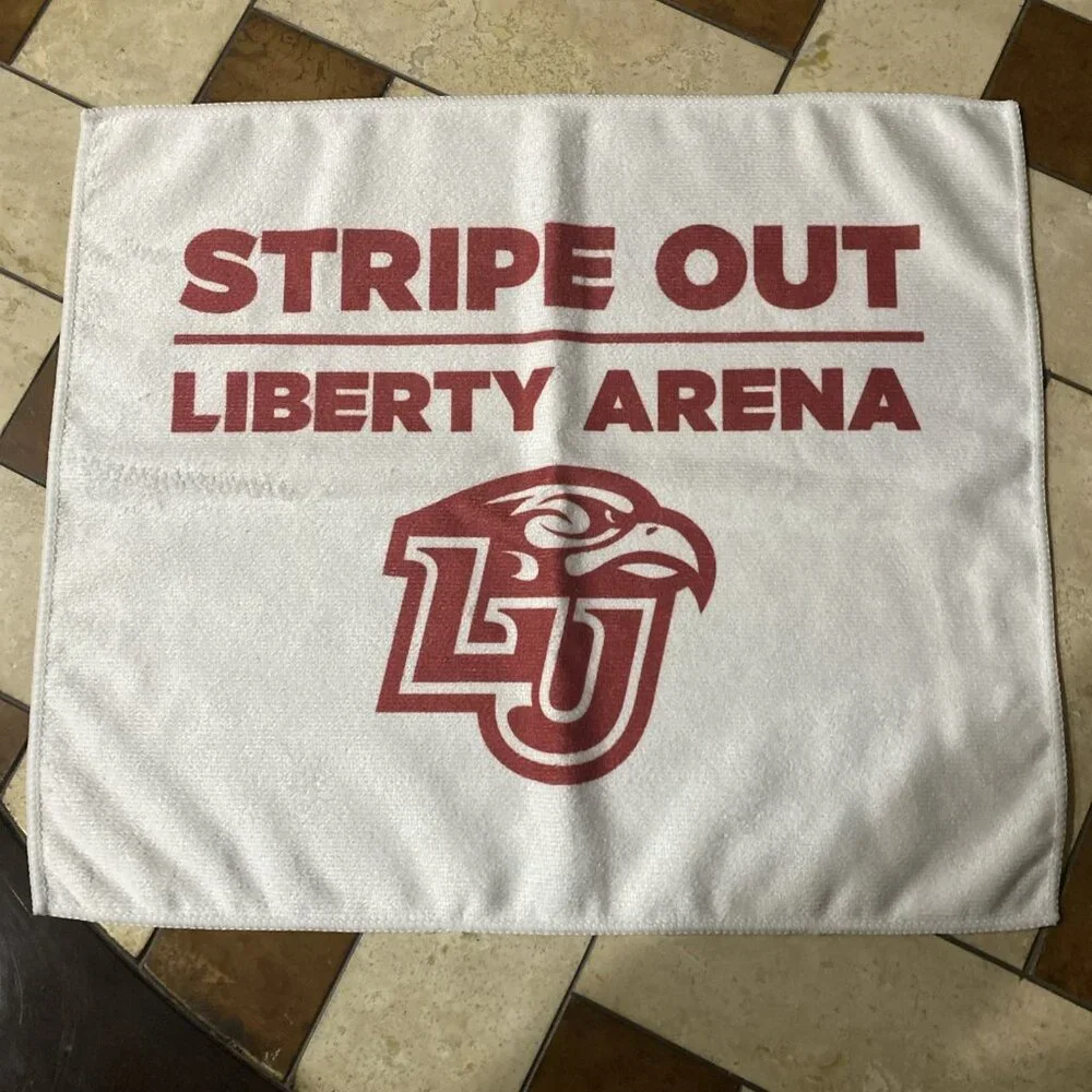 Liberty Flames White Rally Towel 15x18 Inches University Cotton BWM Global